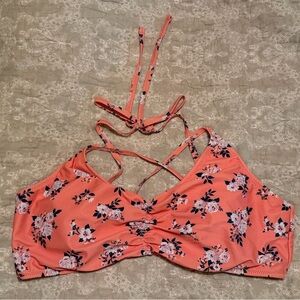 Women’s Pink Floral Bikini Top XL